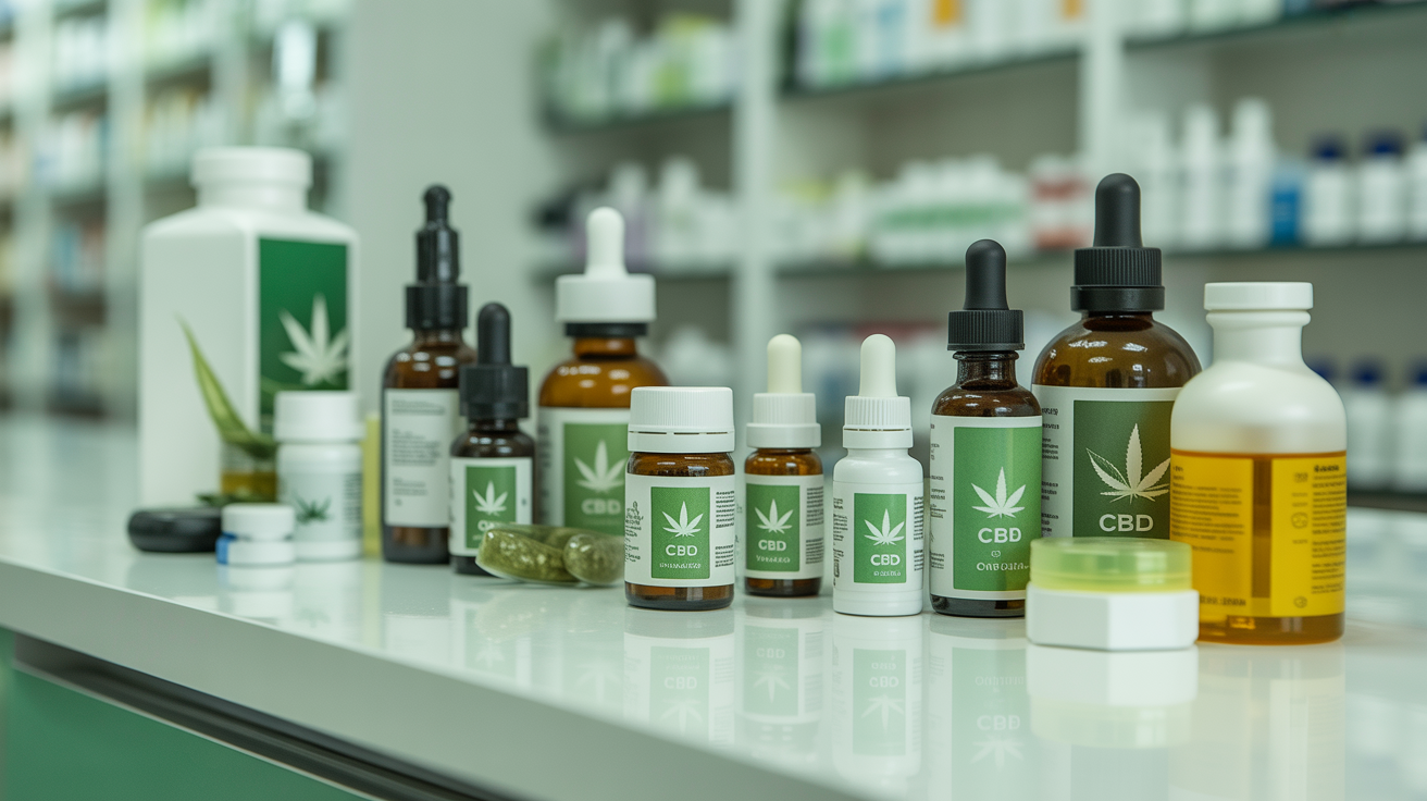 Produtos de cannabis medicinal variados